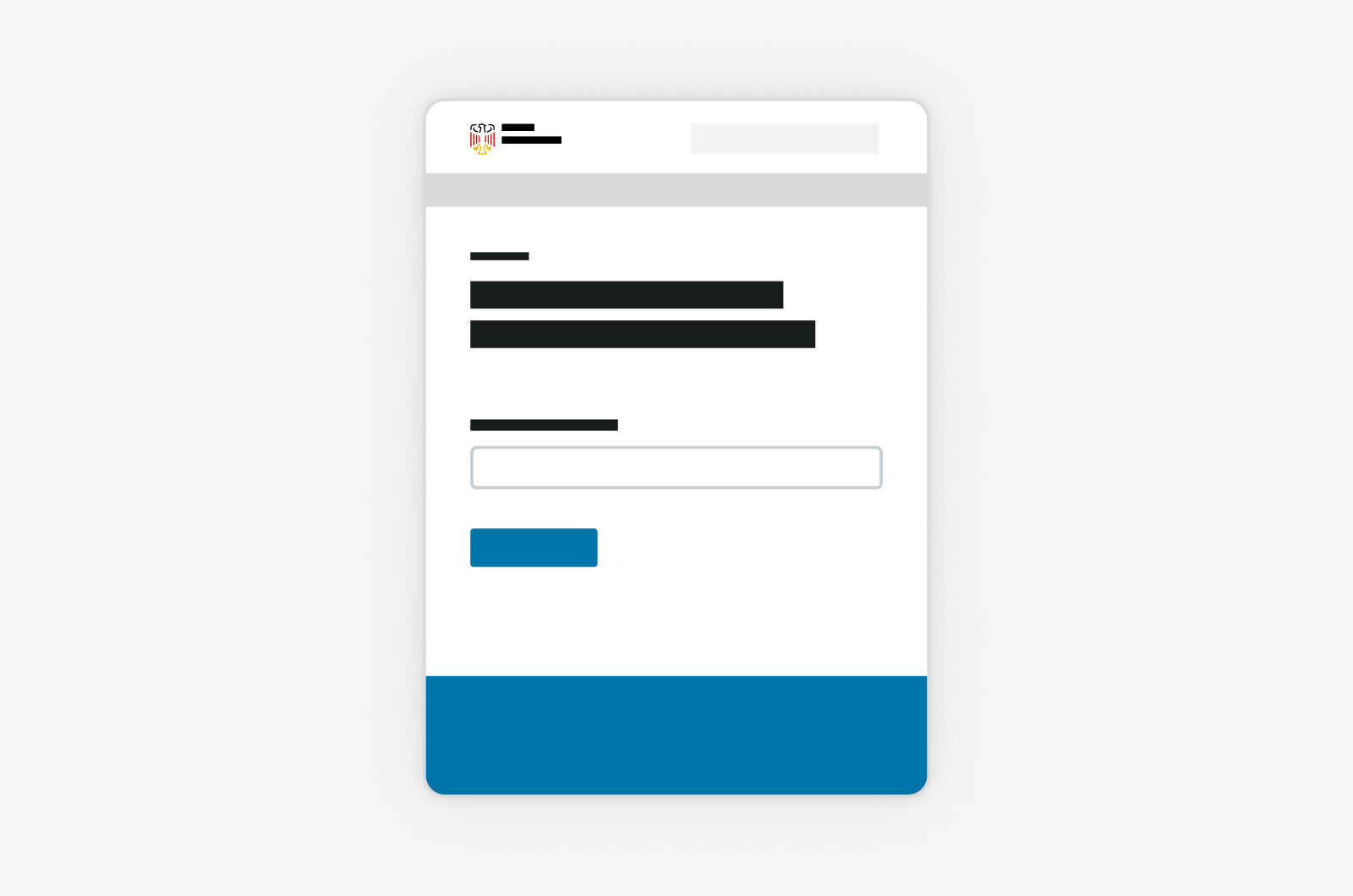 Schematische Darstellung eines Webseiten-Layouts mit Platzhaltern für Kopfzeile, Textfelder und Buttons.